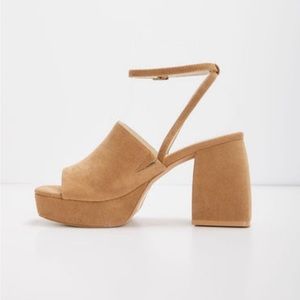 Annalise Faux Suede Platform Heel